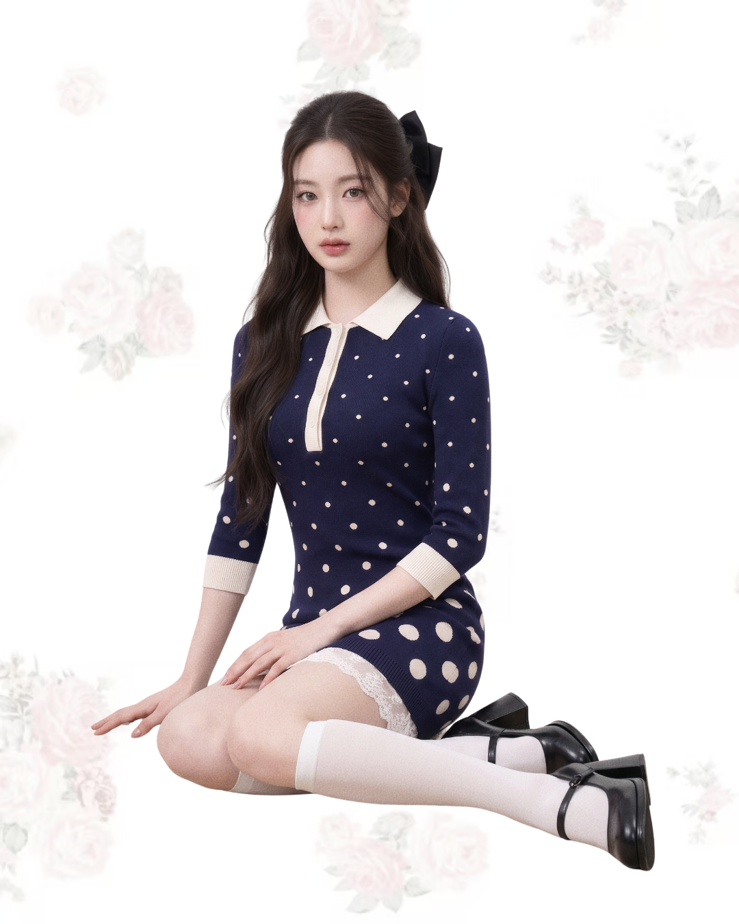POLKA DOT KNIT DRESS