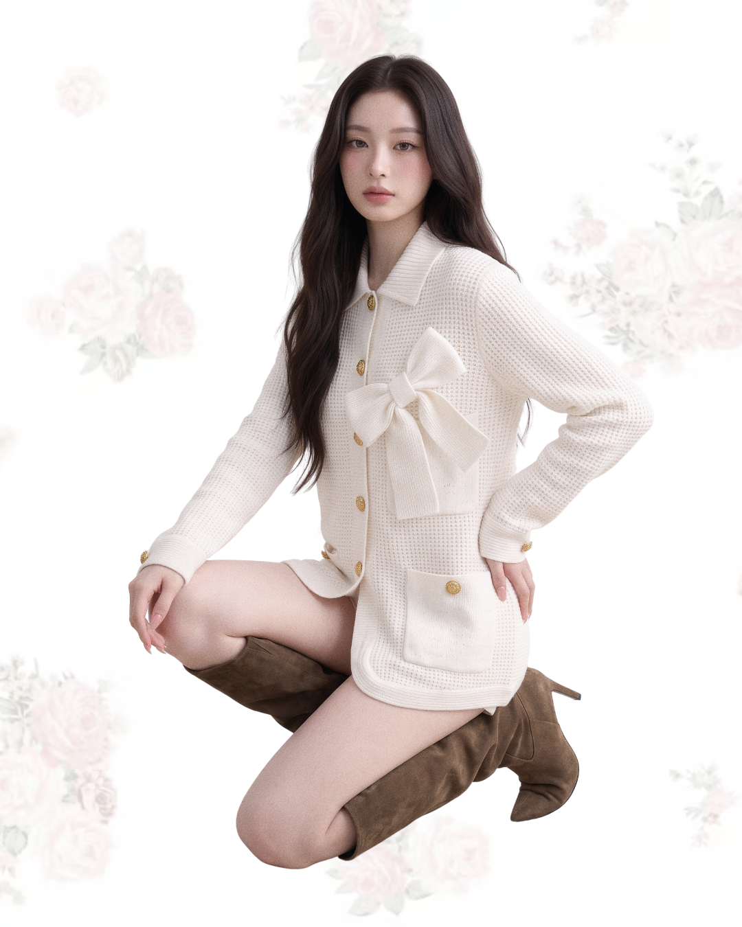 CLASSIC BOW KNIT JACKET
