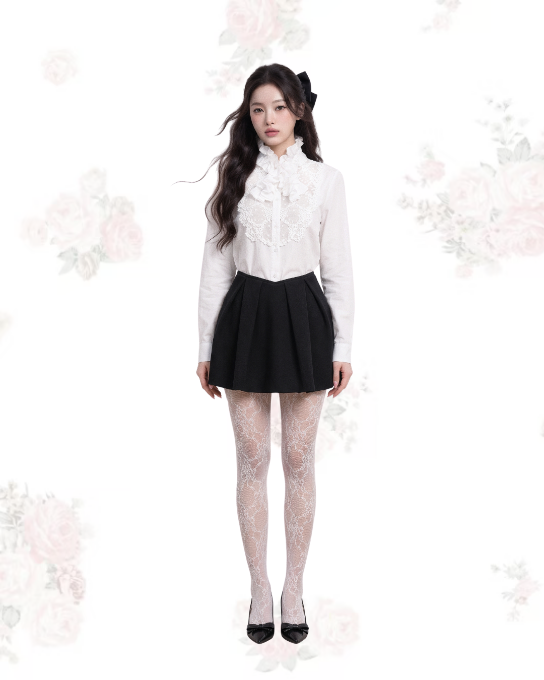 LACE COLLAR BLOUSE