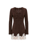RIBBON LACE HEM DRESS