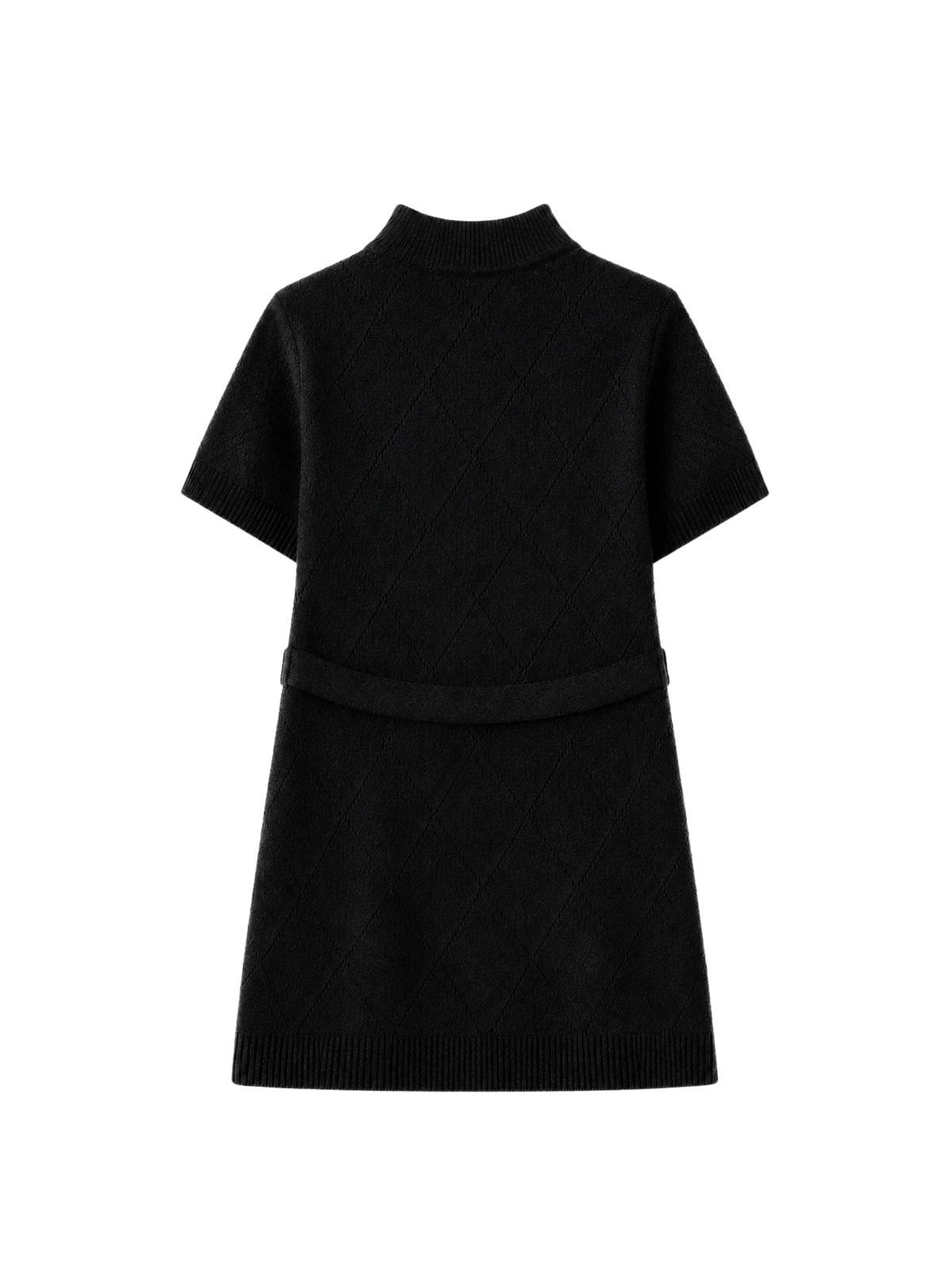 SCULPTED BOW KNIT DRESS