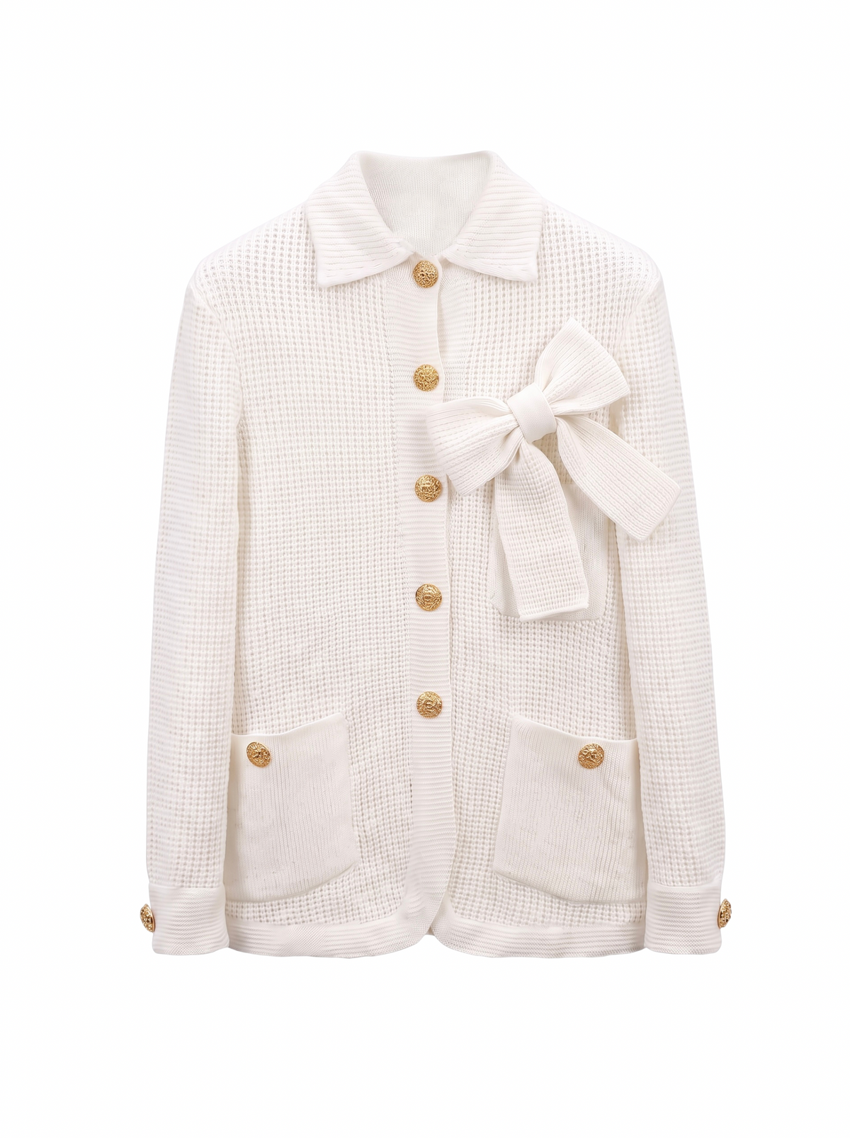 CLASSIC BOW KNIT JACKET
