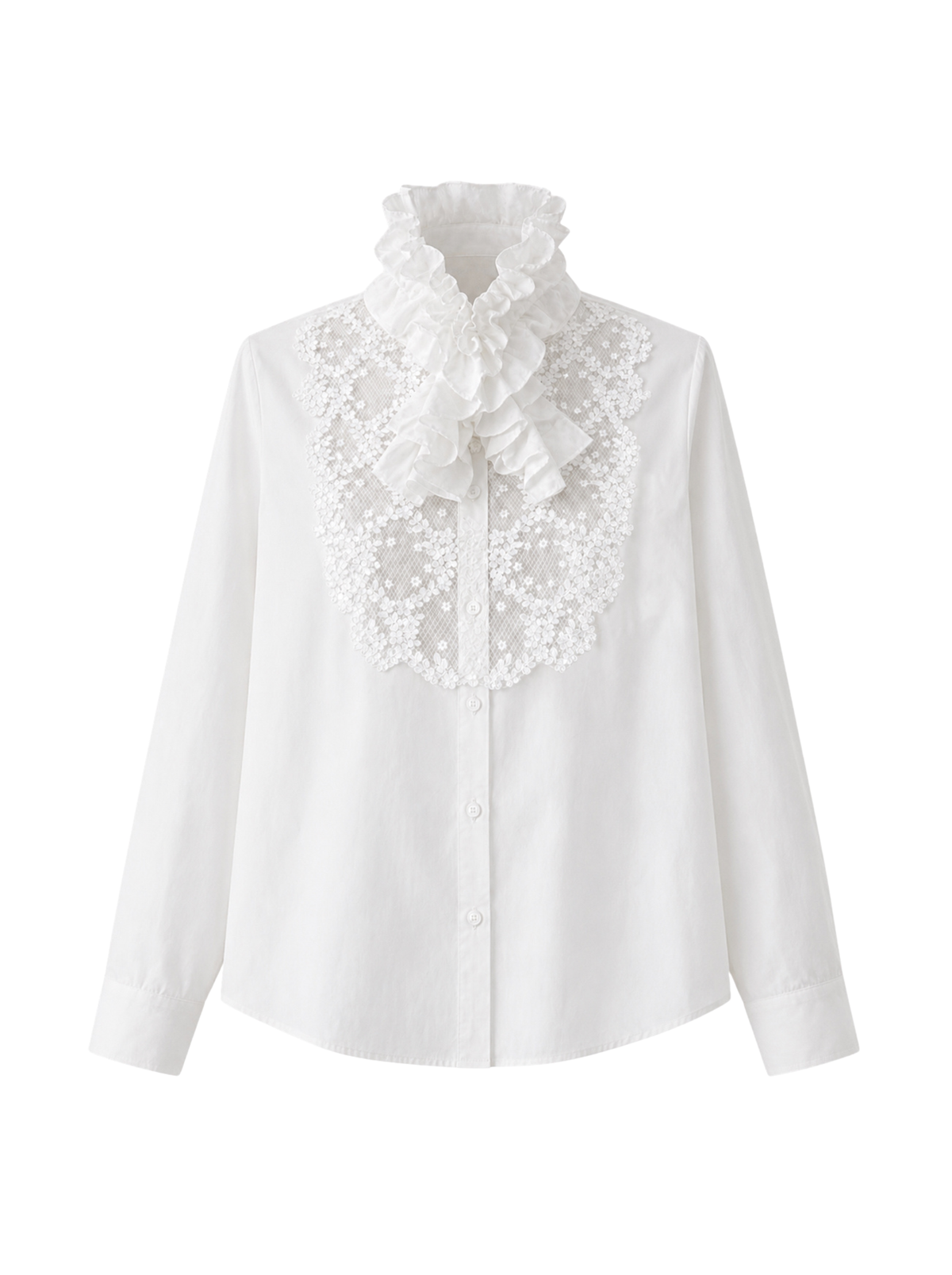 LACE COLLAR BLOUSE