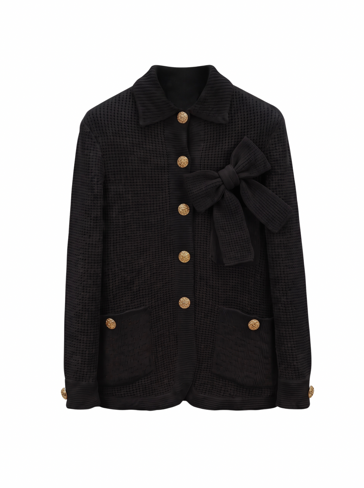 CLASSIC BOW KNIT JACKET